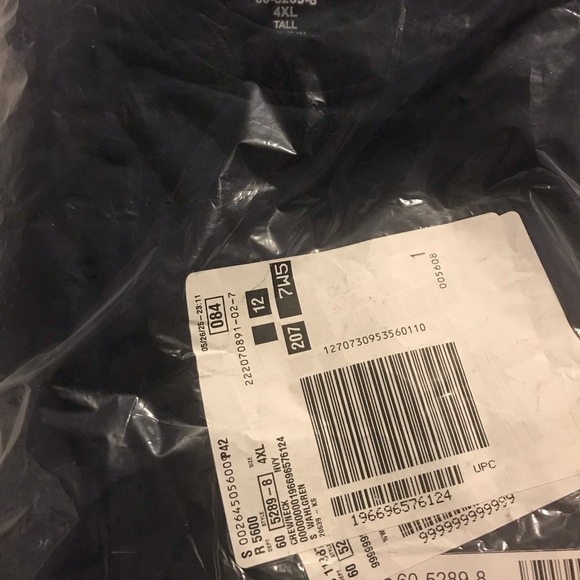 KingSize Men's Navy Blue Pocket T-Shirt. New in package. 4XLT - Picture 2 of 2